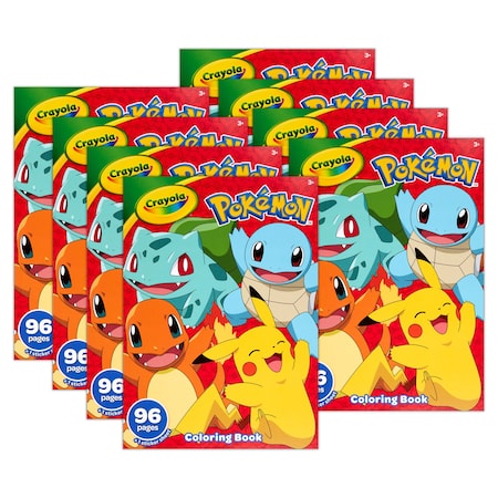 Crayola Coloring Book, Pokemon, 96 Pages, 8PK 04-2732